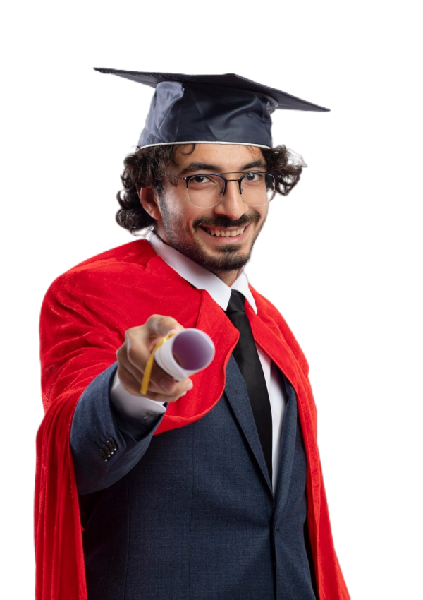 smiling-young-caucasian-superhero-man-optical-glasses-wearing-suit-with-red-cloak-graduation-cap-holds-out-diploma